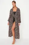 Trendyol podvodní vzorovaný pás Maxi tkané kimono a kaftan
