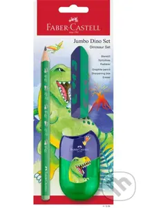 Dino Grafitová ceruzka Jumbo+guma+strúhadlo, set