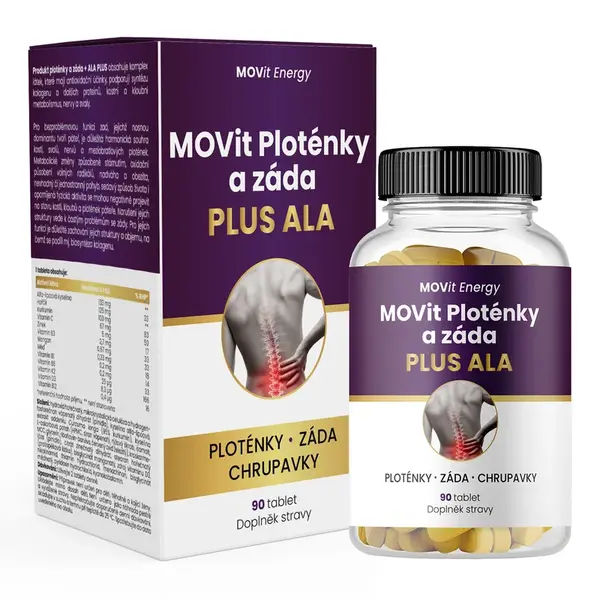 MOVit Platničky a chrbát PLUS ALA, 90 tbl.