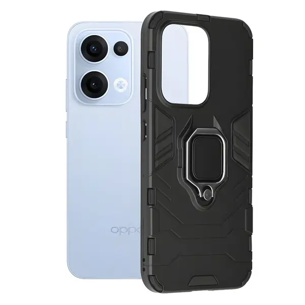 Odolné Puzdro Ring Armor Case pre Oppo Reno13 Pro - Čierna H36954