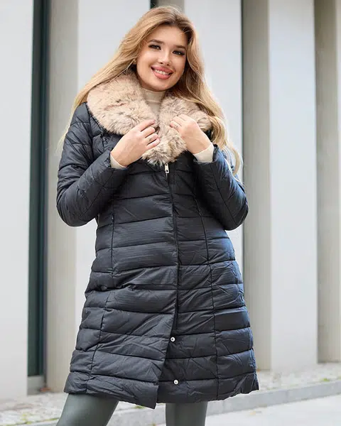 Resti Women's Black Winter Jacket - Clothing