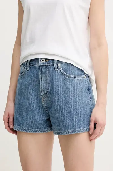 Rifľové krátke nohavice Pepe Jeans A-LINE SHORT HW SUZIE