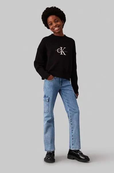 Detské rifle Calvin Klein Jeans MR STRAIGHT