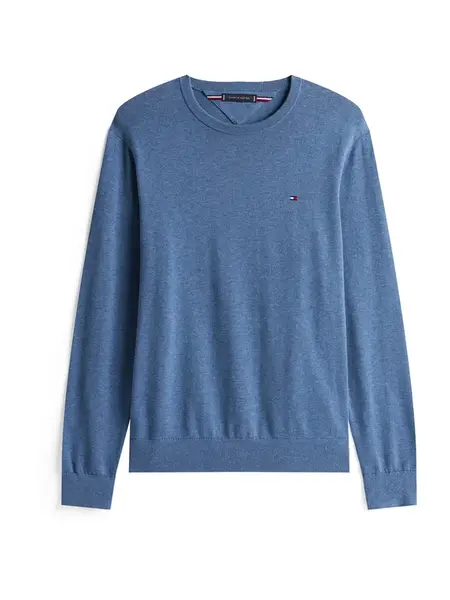TOMMY HILFIGER Sveter 'ESSENTIAL'  modrá melírovaná
