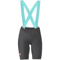Castelli PRIMA 2 DT BIBSHORT Dámske cyklistické nohavice, tmavo sivá, veľkosť