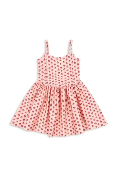 Dívčí šaty Konges Sløjd MOUSSE DRESS růžová barva, mini, KS103201