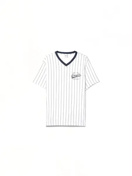 Bershka Tričko  námornícka modrá / čierna / biela