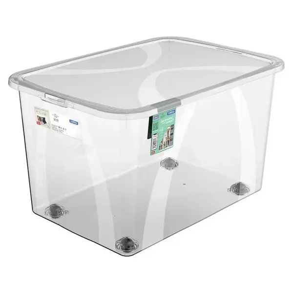 Úložný box s víkem a kolečky LONA 50 l
