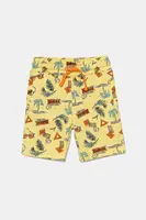 Dětské bavlněné šortky Guess žlutá barva, nastavitelný pas, N5GD05 KA6R4