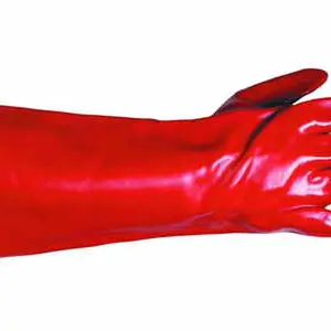 CERVA Ochranné rukavice REDSTART, máčené PVC, velikost 10