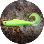 Redbass gumová nástraha twister kixter signal yellow g uv - xs 45 mm