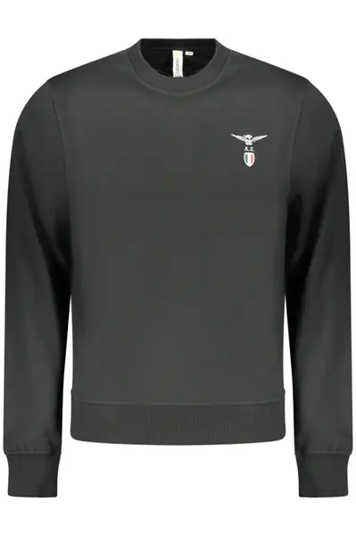 Černá mikina bez kapuce