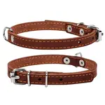 Kožený obojok hnedý, Obvod krku: dĺžka: 48-63cm, šírka: 35mm