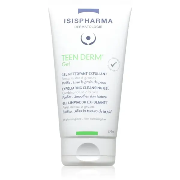 ISISPHARMA Teen Derm Gel exfoliačný čistiaci gél pre mastnú a problematickú pleť 150 ml