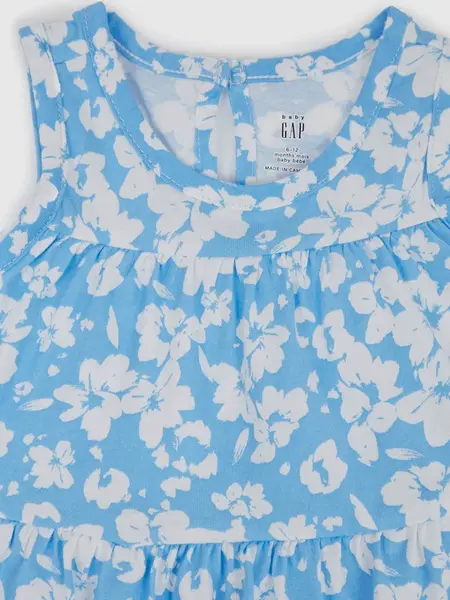 Modrý detský vzorovaný set top a šortky GAP baby