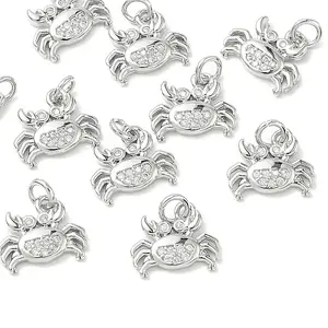 Brass Micro Pave Cubic Zirconia Pendants