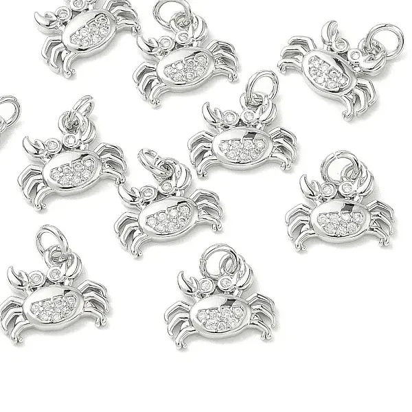 Brass Micro Pave Cubic Zirconia Pendants