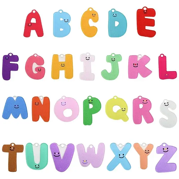 26Pcs 26 Style Acrylic Pendants