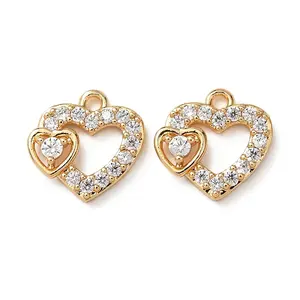 Brass with Cubic Zirconia Pendants