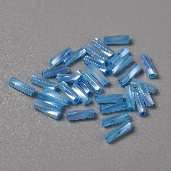 Opaque Colours Glass Twist Bugle Beads
