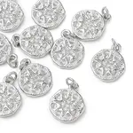 Brass Micro Pave Clear Cubic Zirconia Pendants