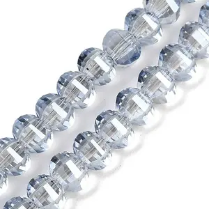 Electroplate Transparent Glass Beads Strands