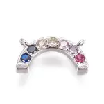 Brass Micro Pave Cubic Zirconia Charms