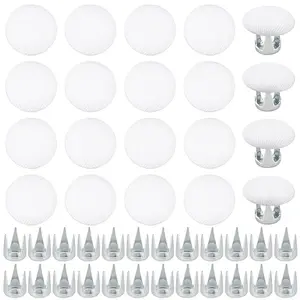 24 Bags Flat Round Cloth Cap Nail Buttons