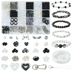 DIY Alloy & Glass & Acrylic Mobile Phone Strap Making Kits