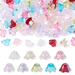 90Pcs 9 Colors Electroplate Transparent Glass Beads