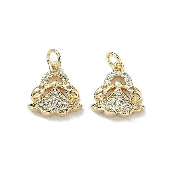 Brass Micro Pave Cubic Zirconia Pendants