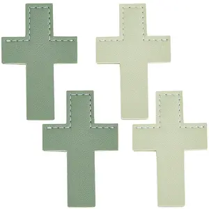 4Pcs 2 Colors Leather Bookmarks