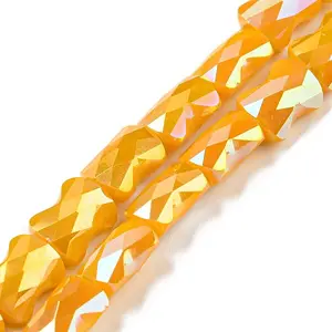AB Color Plated Glass Beads Strands