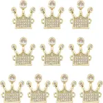 10Pcs Brass Micro Pave Clear Cubic Zirconia Links