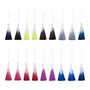 27Pcs 9 Colors Polyester Tassel Big Pendants