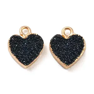 Resin with Golden Zinc Alloy Charms