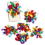 16Pcs Flower Polyester Ornament