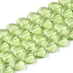 Baking Paint Transparent Glass Beads Strands