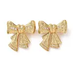 Brass Micro Pave Cubic Zirconia Twister Clasps