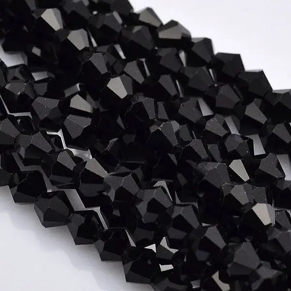 Faceted Bicone Glass Beads Strands