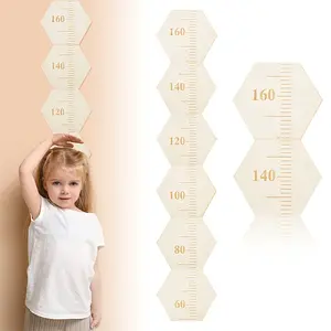 Hexagon Wood Measuring Growth Chart Rulers