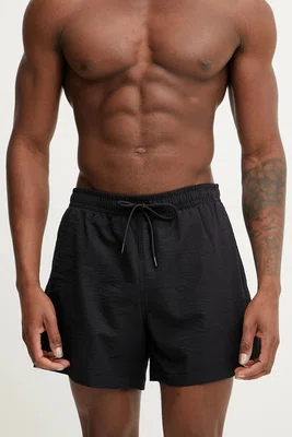 Plavkové šortky Abercrombie & Fitch černá barva, KI133-5028