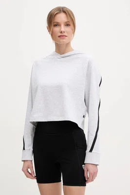 Tepláková mikina ON running Studio šedá barva, s kapucí, melanžová, 1WF12421756