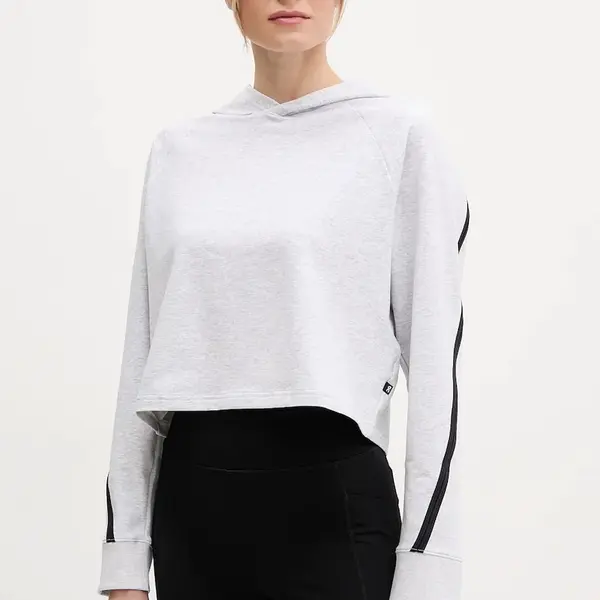 Tepláková mikina ON Studio šedá barva, s kapucí, melanžová, 1WF12421756