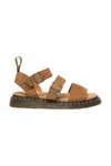 Nubukové sandály Dr. Martens Gryphon hnědá barva, DM40625200