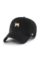 Bavlněná baseballová čepice 47 brand Dog Base Runner Icon černá barva, hladká, XX-BSRIC1411GWS-BKH