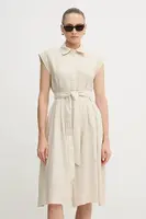 Lněné šaty United Colors of Benetton