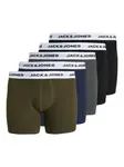 Jack & Jones Plus Boxerky  námornícka modrá / sivá melírovaná / kaki / čierna