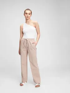 GAP Kalhoty rib combo pull-on wide leg - Dámské