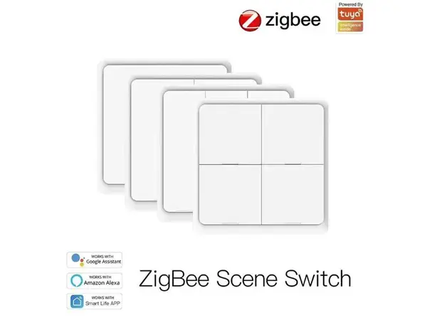 Smart vypínač osvětlení MOES 4 Gang ZigBee Tuya